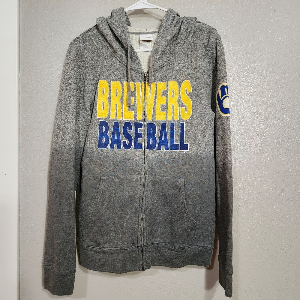 Brewers Baseball Full Zip Up Sweatshirt Women's Size Medium Fifth Ocean Clothing